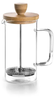 French Press Kaffeepresse 1 L Edelstahl Bambus 8 Tassen