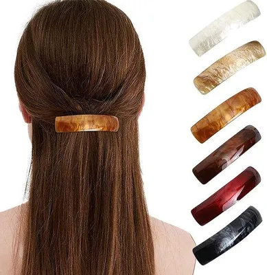 Productafbeelding van Haarspeldjes - Gebogen clips - Sterke klauwclips - Voor dames en meisjes - 6 kleuren beschikbaar - Retrostijl - Geschikt voor zowel dik als dun haar