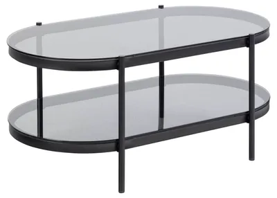 Produktbild von Bayonne Couchtisch 1 Ablage, Glas rauchfarbenen.