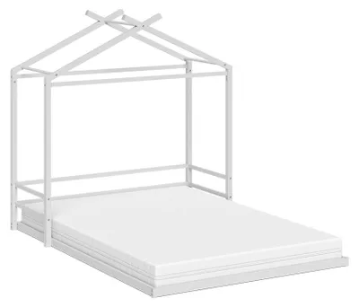 Produktbild von Bodenbett Vitalispa Roofy Weiß 140x200 mit Matratze, Model 62984