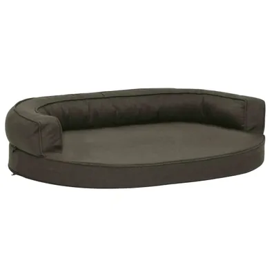 Produktbild von Hundematratze Ergonomisch 75x53cm Leinenoptik Dunkelgrau