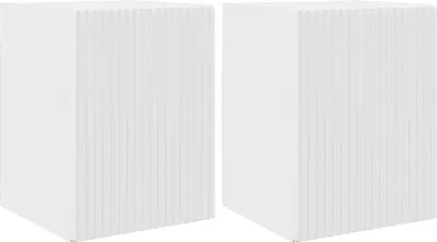 Obrázok produktu pre TV nástenná skriňa Nástenný 2 pcs Lesklá biela 30 x 31 x 40 cm