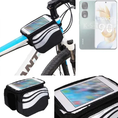 Produktbild von K-S-Trade Rahmentasche Fahrrad-Halterung kompatibel mit Honor 90 Rahmenhalterung Fahrrad Handyhalterung Fahrradtasche Handy Smartphone Halterung Bike