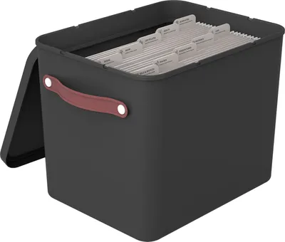 Produktbild von Rotho MyPaper stapelbares Archivsystem für Dokumente, mit Hängemappen, 29,8cm x 29,2cm x 40cm