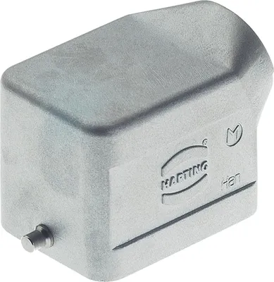 Produktbild von HARTING Han 6B EMV / High Temp Tüllengehäuse niedrig, 1xM20 seitlicher Kabelabgang, für 1 Bügel (am Unterteil)