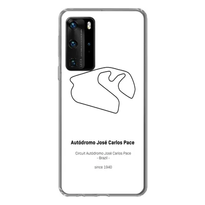 Produktbild von MuchoWow® Handyhülle Schutzhülle Hülle für Huawei P40 Pro Brasilien - F1 - Rennstrecke Silikon Softcase Handy Hülle - Schutz
