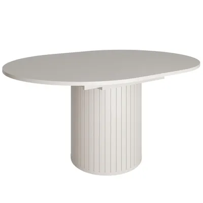 Produktbild von Runder, ausziehbarer Tisch ZANTE ZA9, 120-160 cm, geriffeltes Gestell [Cashmiere]