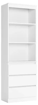 Produktbild von Hoher Bücherkorpus – Bücherkorpus mit Schubladen – Aufbewahrungsschrank – Wohnzimmerkorpus – Freistehender Schrank – 60x35x180 cm