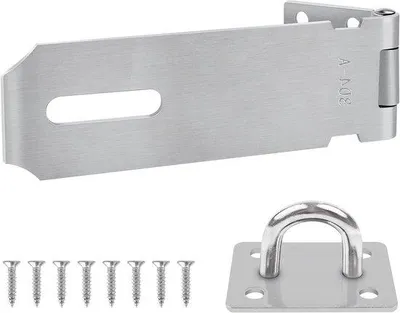 Produktbild von Hängeschloss 12 cm, Überhangschloss aus Edelstahl mit Schrauben, Sicherheit für Schränke und Tore