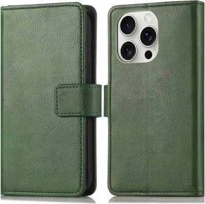 Obrázok produktu pre imoshion Luxe Bookcase pre Apple iPhone 16 Pro - Zelený