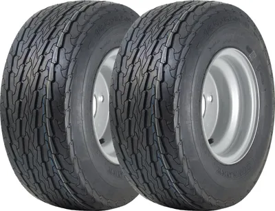 Produktbild von 16.5x6.50-8 Anhängerreifen Radsatz 100mm PCD Straßenzulassung 355kgs (Satz von 2)