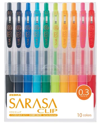 Produktbild von Zebra Sarasa Clip 0,3, 10 Farben Set (JJH15-10CA)