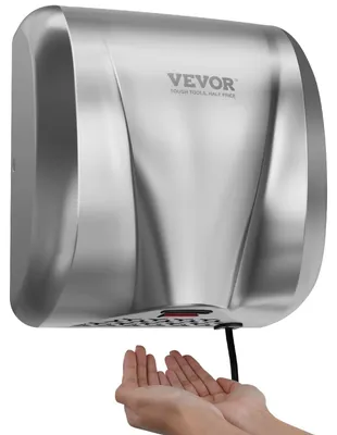 Zdjęcie produktu dla VEVOR Suszarka do rąk 1300W Elektryczna suszarka do rąk Czas suszenia 7-10s Komercyjna naścienna suszarka do rąk Suszarka do rąk z filtrem HEPA Skuteczność filtracji 99,97% Powietrzna suszarka do rąk Kuchnia Łazienka Toaleta