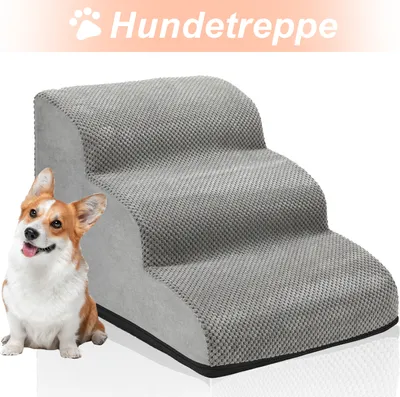 Immagine prodotto di TolleTour Scala per cani a 3 gradini Rampa antiscivolo per animali domestici Rampa per cani per animali domestici Gradini per cani rimovibili e lavabili