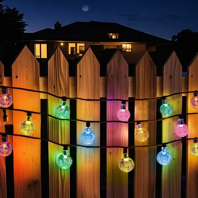 Produktbild von Salcar 10m 40 LED Kugel Lichterkette Solar Außen Beleuchtung Garten Party Wasserdicht IP44 Weihnachtsdekoration, Bunt