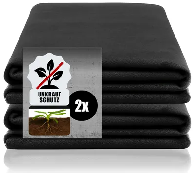 Obrázok produktu pre com-four® 2x Odolné rúno proti burine - Prémiové krycie rúno na záhradu a stavbu - Účinná ochrana proti burine - cca 30 g/m²