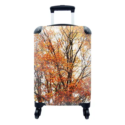 Produktbild von MuchoWow® Koffer Handgepäck Trolley Rollkoffer Kleine Reisekoffer mit 4 Rollen - Wald - Herbst - Jahreszeiten - Cabin Size < 55x40x23 cm & 55x40x20 cm - Fotokoffer - Kabinenkoffer - Boardgepäck - Reise-Box - Reisekoffer - Reisegepäck - Koffer mit Bild - Trolley für Kinder