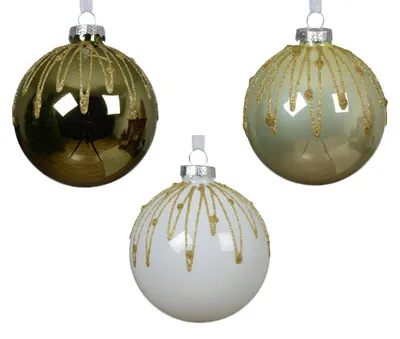 Productafbeelding van Kerstbal glas d8l8 cm a3 E Decoris
