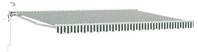 Image de vidaXL Store électrique rétractable vert et blanc 4 x 3 m