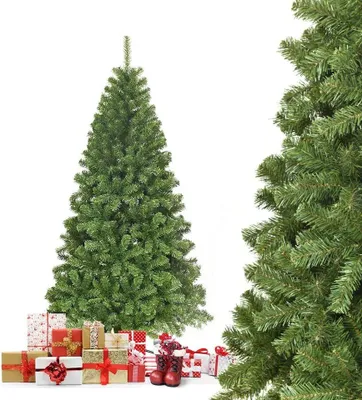 Produktbild von COSTWAY 180cm Künstlicher Weihnachtsbaum, Tannenbaum mit Metallständer, Christbaum 928 Spitzen PVC Nadeln, Kunstbaum Weihnachten Klappsystem grün