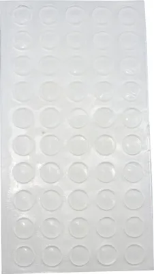 Produktbild von TDK Anschlagdämpfer transparent ø 7x1mm - Anschlagpuffer selbstklebend zum Schutz von Möbel und Türen, Kunststoff - 1 Karte mit 50 Stück