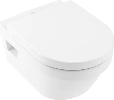 Zdjęcie produktu dla Villeroy & Boch Combi-Pack Omnia Architectura biały alpin Ceramicplus z deską sedesową 5684HRR1