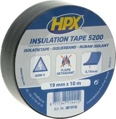 Zdjęcie produktu dla HPX 5200 Isolierband (19 mm x 10 m) - Mattschwarz