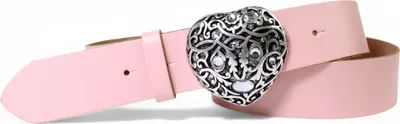 Produktbild von FRONHOFER Damen Ledergürtel mit funkelnder Strass Herz Gürtelschnalle 4 cm, echt Leder