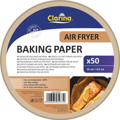Zdjęcie produktu dla Papier do pieczenia Airfryer do Frytkownic beztłuszczowych SR 16 cm 50 szt.