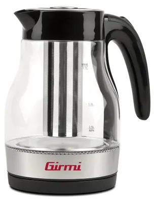 Zdjęcie produktu dla Girmi BL51, 1,7 l, 2200 W, Czarny, Stal nierdzewna, Przezroczysty, Szkło, Wskaźnik poziomu wody, Zabezpieczenie przed przegrzaniem