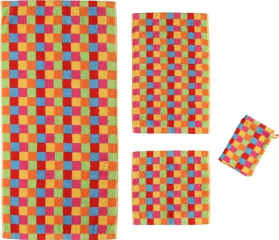 Produktbild von Cawö Lifestyle Cubes Saunatuch 70/180cm, Farbe multicolor
