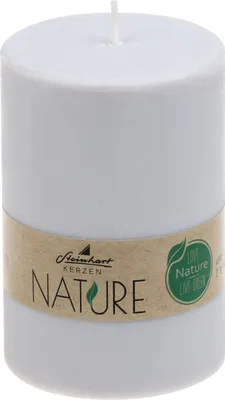 Produktbild von Stumpenkerzen Nature Grau 100 x Ø 68 mm aus 100% natürlichen Rohstoffen ohne Palmöl