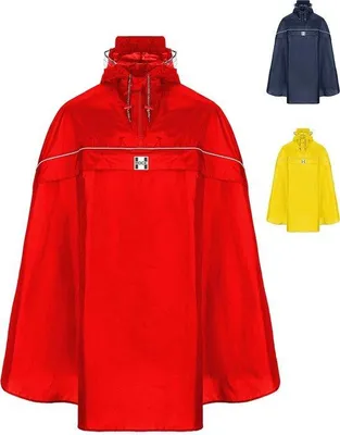 Produktbild von Leichter, wasserdichter Regenponcho. Wiederverwendbare, atmungsaktive Regenjacke mit Kapuze für Outdoor-Aktivitäten