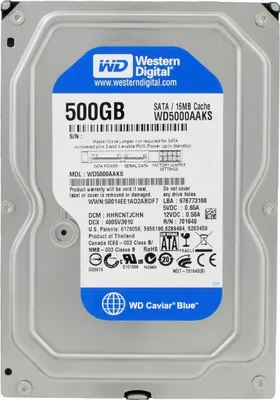 Immagine prodotto di Wd Wd5000aaks Hard Disk 500gb Sata 3,5" Interno Computer Dekstop Disco Rigido