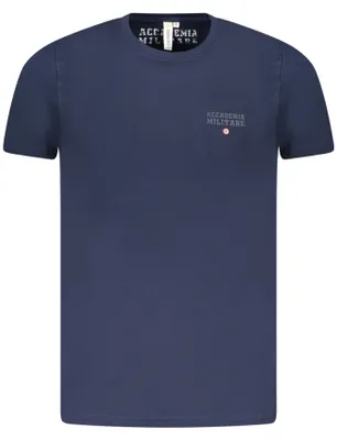 Produktbild von Herren Kurzarm T-Shirt Blau: Stilvolles Militärdesign mit Logo