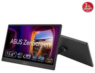 Zdjęcie produktu dla ASUS ZenScreen MB169CK, 39,6 cm (15.6"), 1920 x 1080 px, Full HD, LCD, 5 ms, Czarny