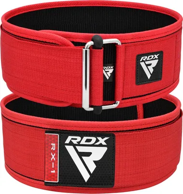 Produktbild von RDX 4” Gewichthebergürtel, Auto-Lock Trainingsgürtel, Powerlifting Krafttraining Bodybuilding Fitness Gürtel, Gepolstert Gewichtheben Gym Weight Lifting Belt, Männer Damen Kreuzheben Workout