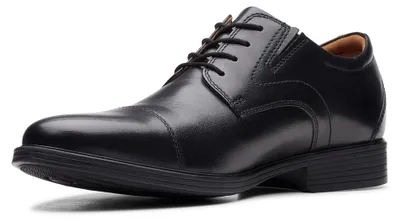 Produktbild von Clarks Herren Whiddon Uni Oxford, schwarzes Leder, 45.5 EU