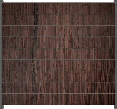 Produktbild von Wallario Zaunsichtschutz mit Motiv Holz-Optik Textur dunkelbraunes Holz für Ein- und Doppelstabmatten Zäune in der Größe 200 x 180 cm