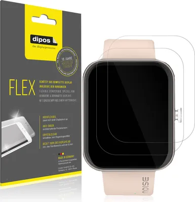 Produktbild von 2x Schutzfolie für Noise Colorfit Pulse Grand Folie, 100% Displayabdeckung, dipos Flex