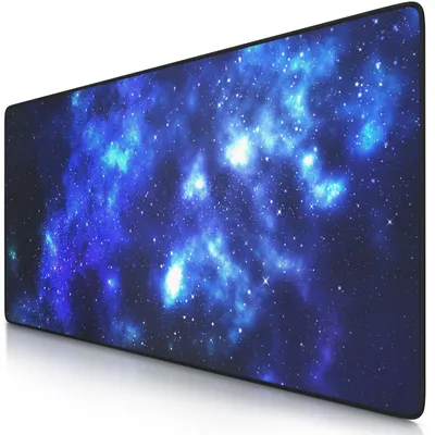 Image de CSL Gaming Tapis de souris, Sous-mains XXL 900 x 400mm, Précision & Vitesse, Étoiles bleues