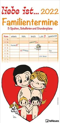 Immagine prodotto di Amore... Pianificatore familiare 2022 - Timer per la famiglia - Agenda per appuntamenti - Calendario per bambini - Calendario per la famiglia - 22x45
