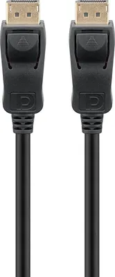 Produktbild von goobay DisplayPort Verbindungskabel 1,2 VESA vergoldet schwarz 2 m