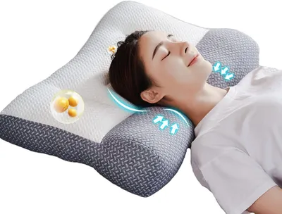 Obrázok produktu pre Sada 2x ergonomický anatomický vankúš Premium, optimálna podpora krku a chrbta pre všetky polohy počas spánku, ErgonomicPillow