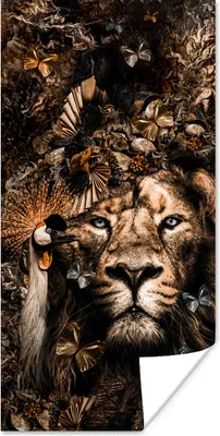 Produktbild von MuchoWow® Poster Tiere - Collage - Schmetterling 60x120 cm - Wandschmuck