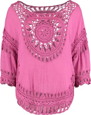 Produktbild von Haily's Damen Tunika aus transparenter Spitze mit lockerem Schnitt