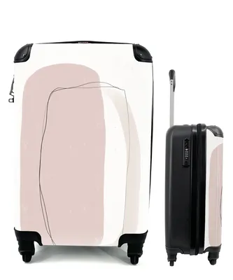 Produktbild von MuchoWow® Koffer Handgepäck Trolley Rollkoffer Kleine Reisekoffer mit 4 Rollen - Pastell - Abstrakt - Design - Cabin Size < 55x40x23 cm & 55x40x20 cm - Fotokoffer - Kabinenkoffer - Boardgepäck - Reise-Box - Reisekoffer - Reisegepäck - Koffer mit Bild - Trolley für Kinder