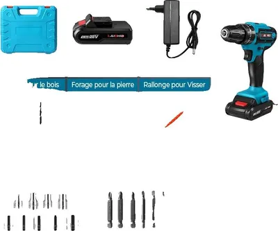 Obrázek produktu pro Akumulátorová příklepová vrtačka, točivý moment 32 Nm, dva rychlostní stupně, sada se 2 akumulátory