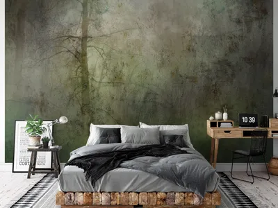 Produktbild von Vlies Fototapete Landschaft 400x280 cm Tapeten Wandtapete XXL Wald Nebel Bäume Natur a-C-10057-a-a