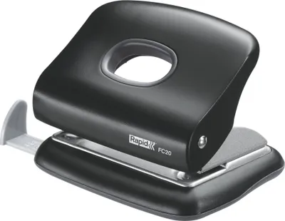Image de Perforateur de bureau Rapid® 23256400 FC20, plastique/métal, 20 feuilles, noir